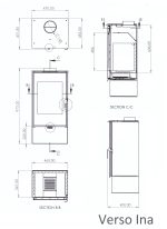 VERSO Ina Kaminofen 7,5 kW EEK A BImSchV Stufe 2
