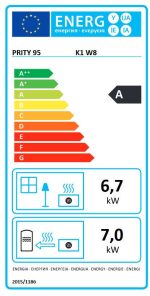 PRITY K1 W8 6,1+7kW Wasserführender Kaminofen ECODESIGN 2022