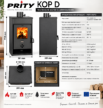 Prity KOP D Kaminofen 8,7 kW Eco Planet BImSchV Stufe 2 Ø 130 mm